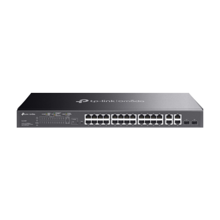Switch 24 x PoE RJ45 10/100 Mbps, 2 x RJ45 1G, 2 x combo SFP/RJ45 1G, L2 Management - TP-Link Omada SL2428P TP-LINK - 1